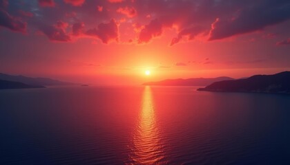 Fototapeta premium Sunsets paint the sky with dreams and hope