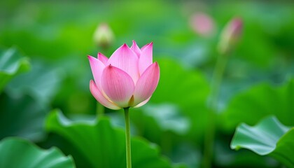 Fototapeta premium Pink Lotus Blossom in Bloom