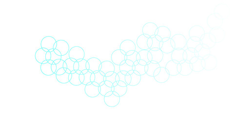 Abstract white background with bright blue circle vector. Connected geometric lines graphic template with space for your text. 