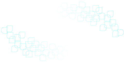 Obraz premium Abstract white background with bright blue square vector. Simple square lines overlay texture.