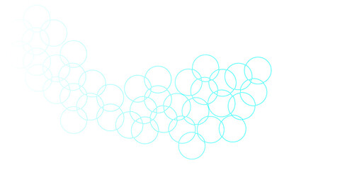 Abstract white background with bright blue circle vector. Connected geometric lines graphic template with space for your text. 