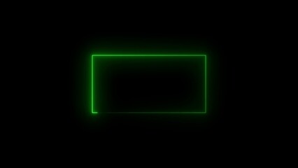 Abstract glowing neon rectangle border frame , Animation of glowing neon rectangles abstract background. Abstract neon light rectangle frame and seamless loop pattern animation.