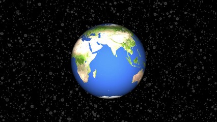 Digital world news background . Planet Earth rotates on a white background. Communication technology global world 3D World	