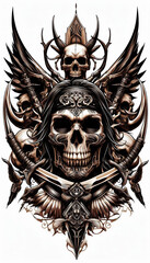 Fototapeta premium TRIBAL TATOO トライバル タトゥ 刺青 ドクロ 海賊