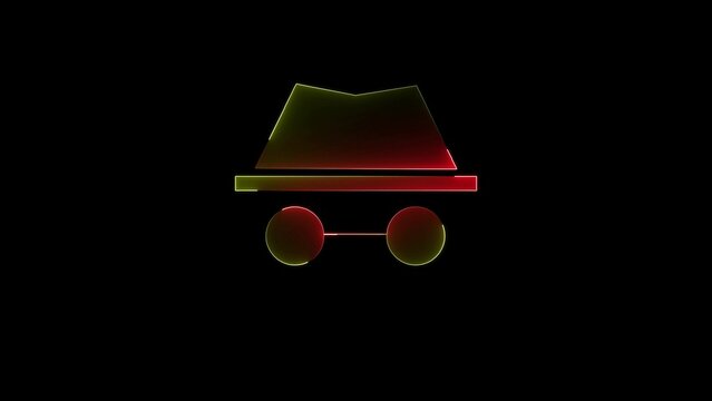 recommend clip art: Glowing neon line Browser incognito window icon. motion graphic animation, light neon line Incognito mode icon	