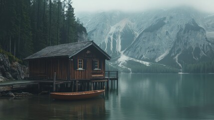 Fototapeta premium Serene Landscape of Lake Braise