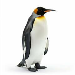 Obraz premium Adorable Penguin: Minimalist 3D Render on a Clean White Background