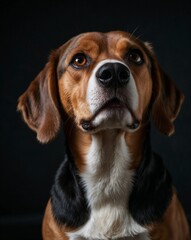Professional Photography of Brown Beagle Relaxing Close Up