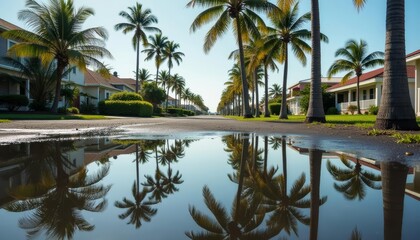 Fototapeta premium Reflection of a tropical paradise