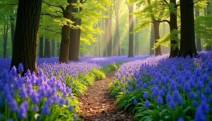 Enchanted Forest  A Path Through the Bluebells