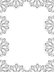 All these designs are hand-drawn and unique 
Flower Border is a Beautiful black-and-white illustration for aadult coloring book,
This is a printable Beautiful Zentangle Coloring page for KDP Interior,