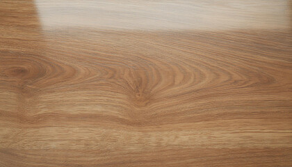 Fototapeta premium Smooth Glossy Light Brown Wood Texture Background with Polished Finish