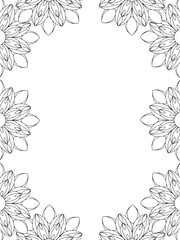 All these designs are hand-drawn and unique 
Flower Border is a Beautiful black-and-white illustration for aadult coloring book,
This is a printable Beautiful Zentangle Coloring page for KDP Interior,