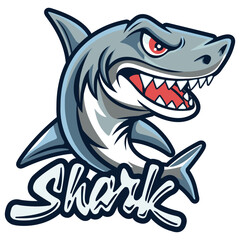 Obraz premium cartoon shark logo2