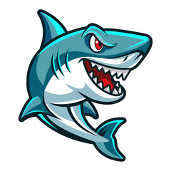 cartoon shark logo