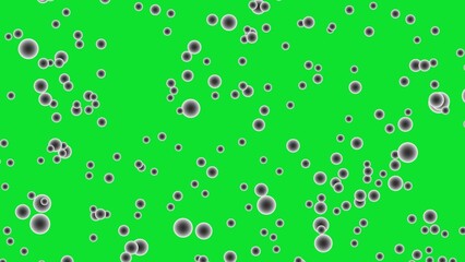 An illustration of a flying bubble. Soap bubble fall on chroma key background.	