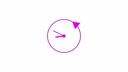 Stopwatch animated clock icon animation. 24 hour fast rotted clock icon animatio