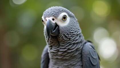 Obraz premium Elegance in feathers A closeup of a majestic parrot