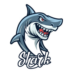 Naklejka premium cartoon shark logo