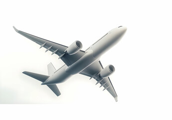 White Airplane Flying in Clear Sky