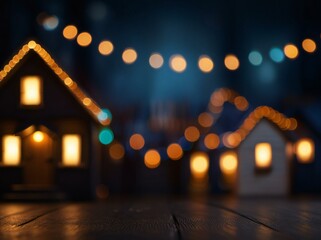 christmas lights in the night