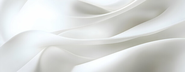 Obraz premium Soft White Curved Fabric Background