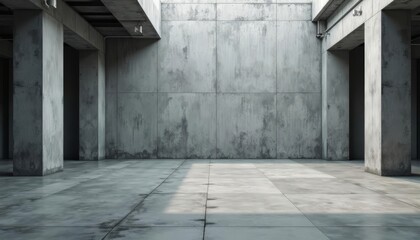 Obraz premium Modern minimalist architecture in an industrial setting