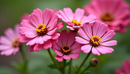 Obraz premium Blooming beauty A bouquet of vibrant pink flowers