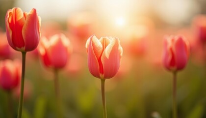 Fototapeta premium Blooming beauty in the suns embrace