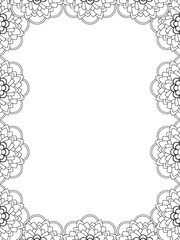 All these designs are hand-drawn and unique 
Flower Border is a Beautiful black-and-white illustration for aadult coloring book,
This is a printable Beautiful Zentangle Coloring page for KDP Interior,