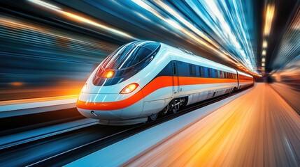 Fototapeta premium The subway in the subway station