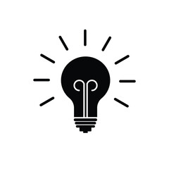 light bulb icon vector. idea symbol or icon.