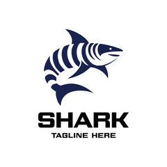 Logo Shark Abstract Simple Luxury.