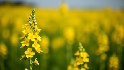 Obraz premium Bright and Beautiful A Field of Yellow Flowers