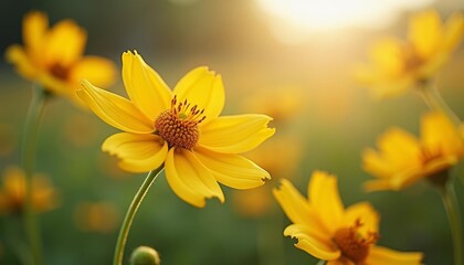 Obraz premium Blooming Sunshine in the Meadow