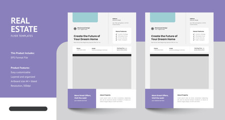 Minimalist Real Estate Flyer Design Template