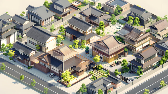 Retirement Housing japanese design 3D