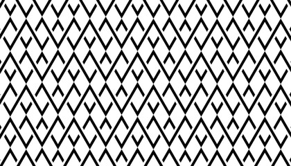 Black and white seamless geometric pattern with lines. Repeat lines for background and jersey design. Vector Format Illustration 