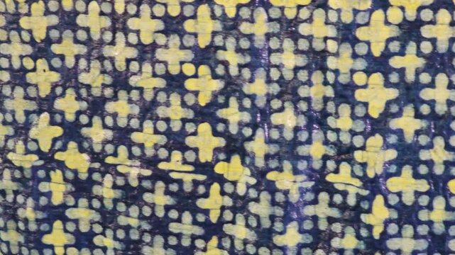 How to dye indigo fabric with wax painting