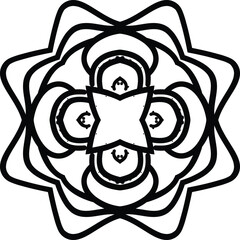 Mandala Patterns Easy Circular Pattern in Form of Mandala With Flower for Henna, Mehndi, Tattoo, Decoration Decorative Ornament in Ethnic Oriental Style.