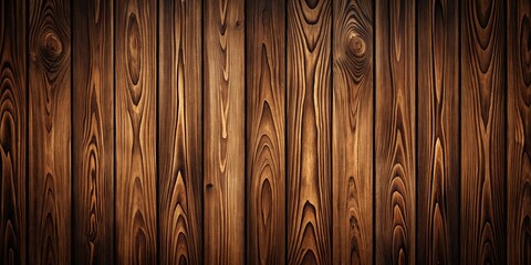 Obraz premium A Seamless Texture of Rich Brown Wood Panels with Visible Grain Patterns and Knots