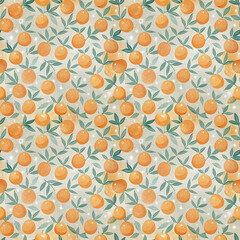Citrusy Orange Pattern on Pastel Background