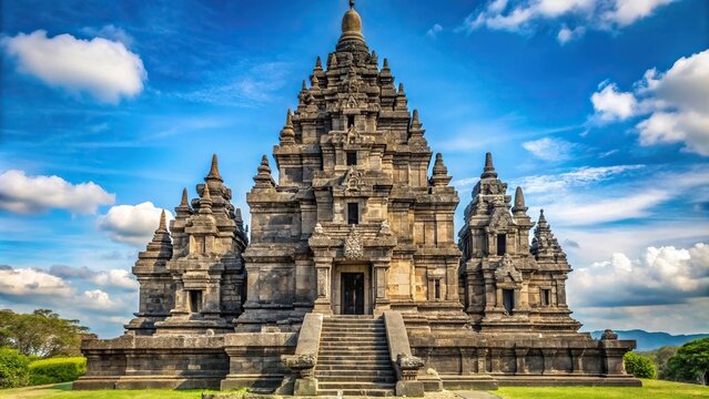 Symmetrical view of Mendut Temple peak