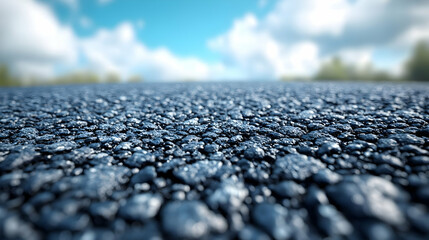 Obraz premium Asphalt Road Surface 3D Illustration