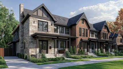 Classic House with Flower Garden