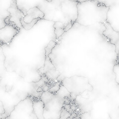 Marble Texture with Silver Glitter Accents – Glamorous Abstract Background for Digital and Print Designs