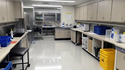 Modern Laboratory Interior with Organized Equipment