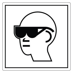 Minimalist Icon of a Person with Sunglasses