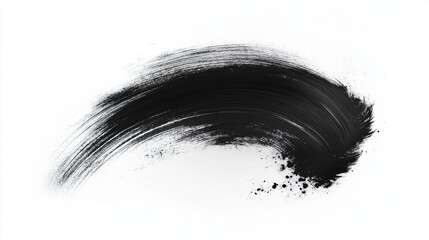 Obraz premium Abstract Black Brush Stroke on White Background Design Element