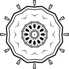 Flower Mandala Designs Circular Pattern in Form of Mandala With Flower for Henna, Mehndi, Tattoo, Decoration Decorative Ornament in Ethnic Oriental Style.